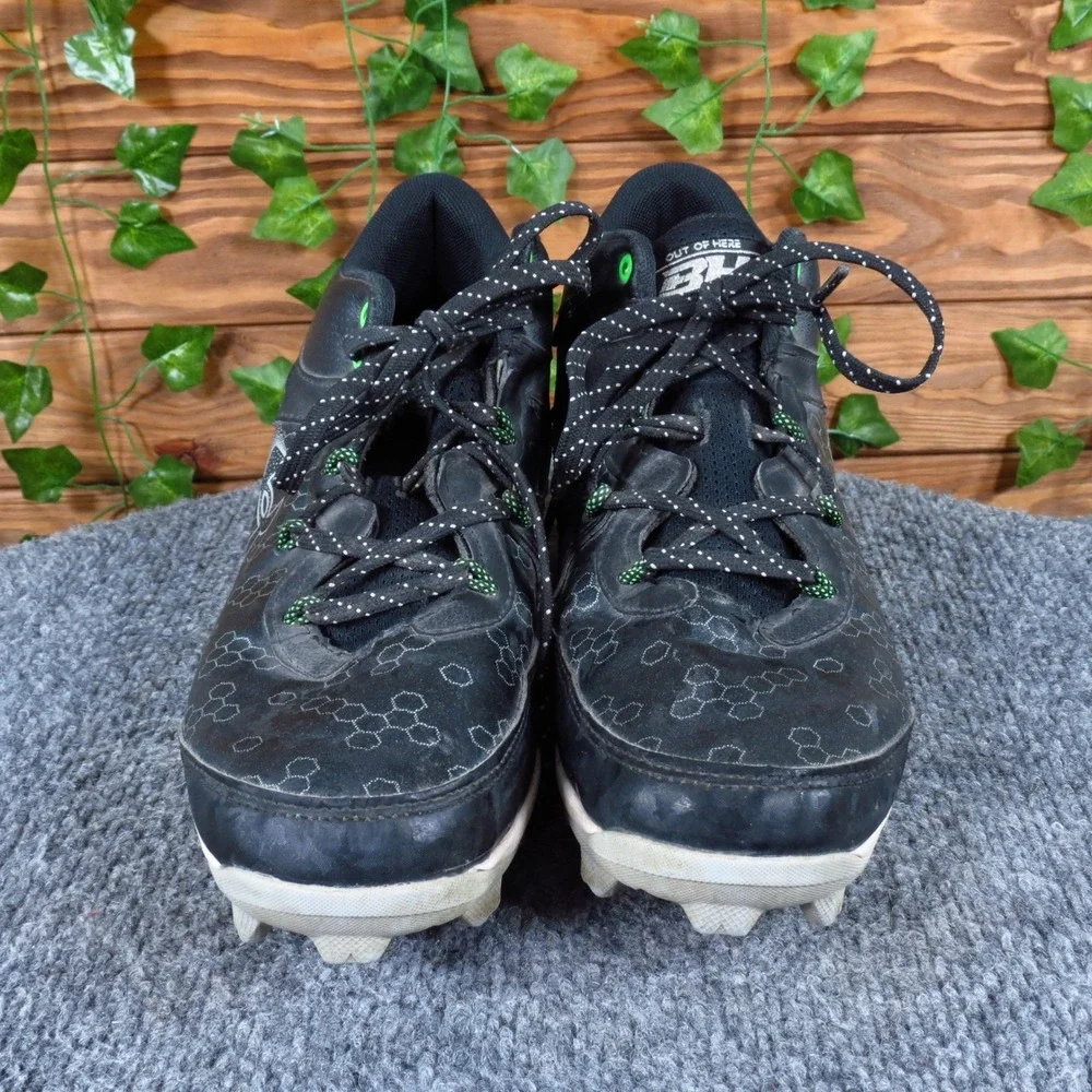 Under Armour Harper 8 Mid RM Boys Baseball Cleats Size 6 Athletic‎ Black White
